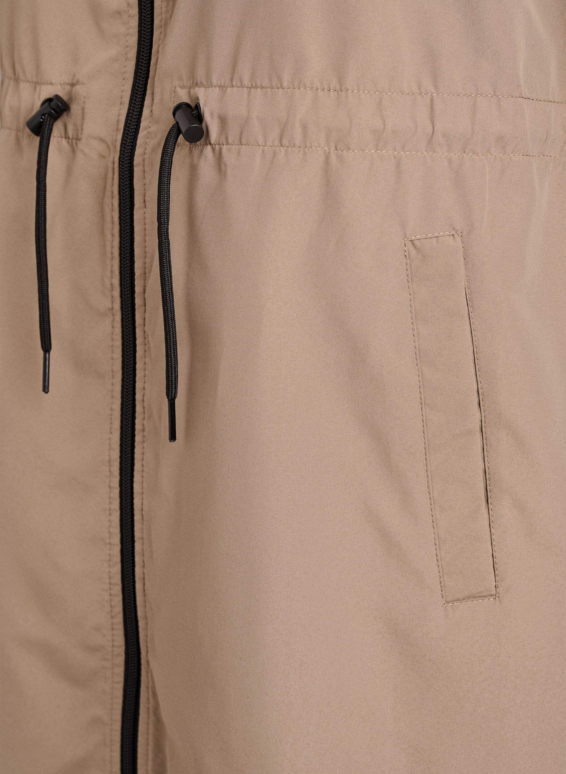 Zizzi FLASH - Lichtgewicht parka met een capuchon, Bruin, Packshot image number 3