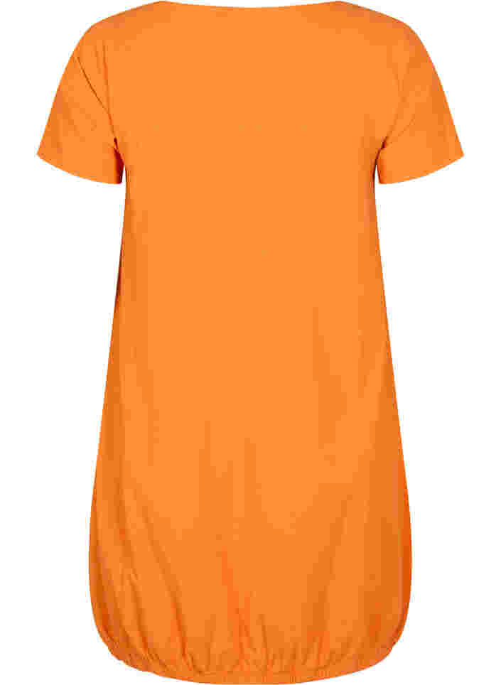 Katoenen jurk met korte mouwen, Orange Tiger, Packshot image number 1