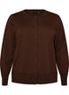 Fijngebreide vest met ronde hals, Bruin, Packshot image number 0