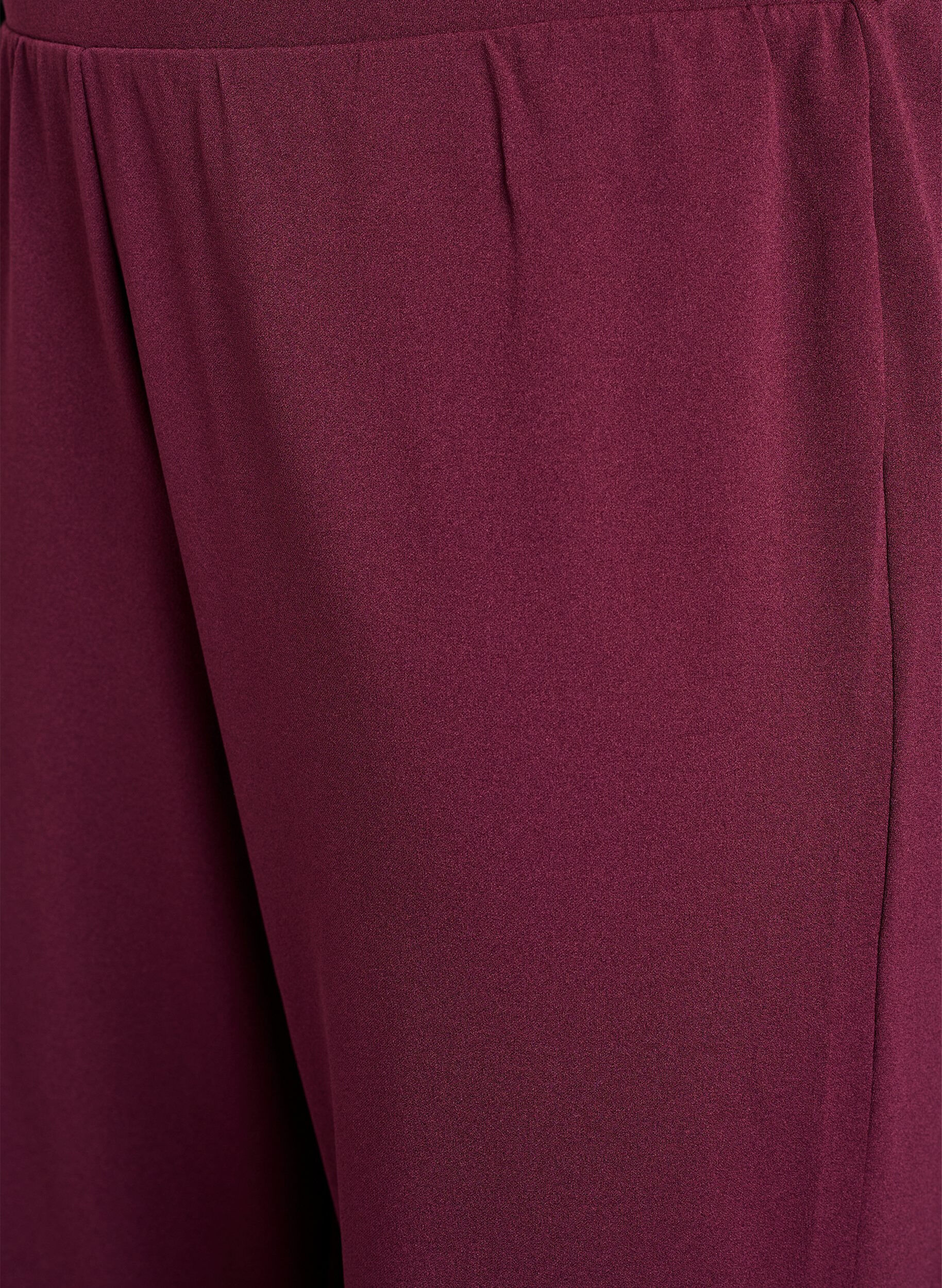 ZizziBroek met rechte pasvorm, Rood, Packshot image number 2