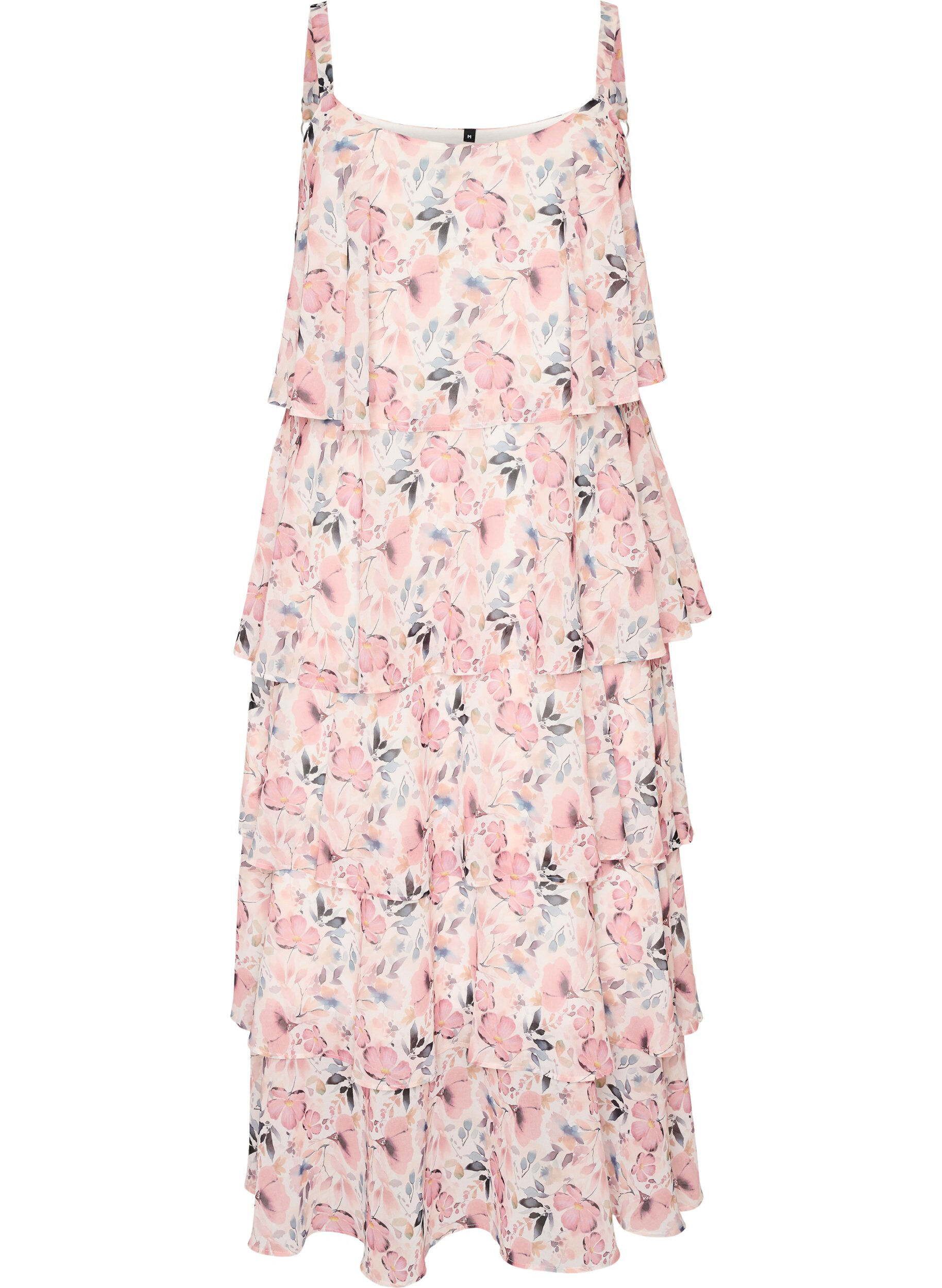 ZizziMaxi jurk met ruches en afneembare cape, Wit, Packshot image number 3