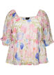 Lyocell blouse met bloemenprint en hartvormige halslijn, Wit, Packshot image number 0
