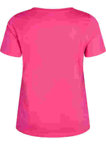 Katoenen t-shirt met printdetail, Beetroot Purple NEW, Packshot image number 1