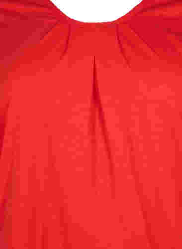 Katoenen blouse met 3/4 mouwen, Fiery Red, Packshot image number 2