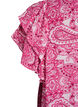 Gedessineerde viscose blouse met ruches, Roze, Packshot image number 3