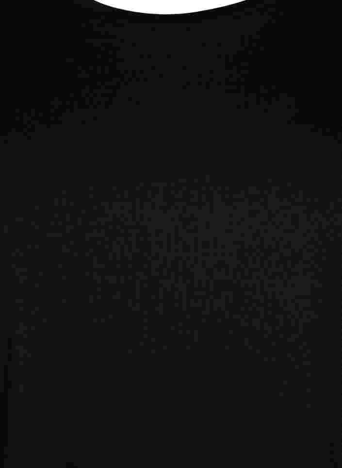 Katoenen t-shirt met 2/4 mouwen, Black, Packshot image number 2