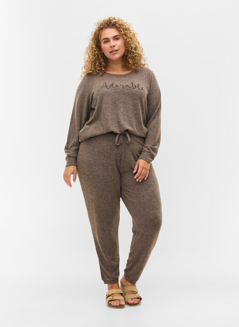 Losse broek in viscosemix, Falcon Melange, Model image number 0