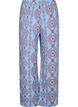 Losse broek in een patroon van katoenen mousseline, Blauw, Packshot image number 1