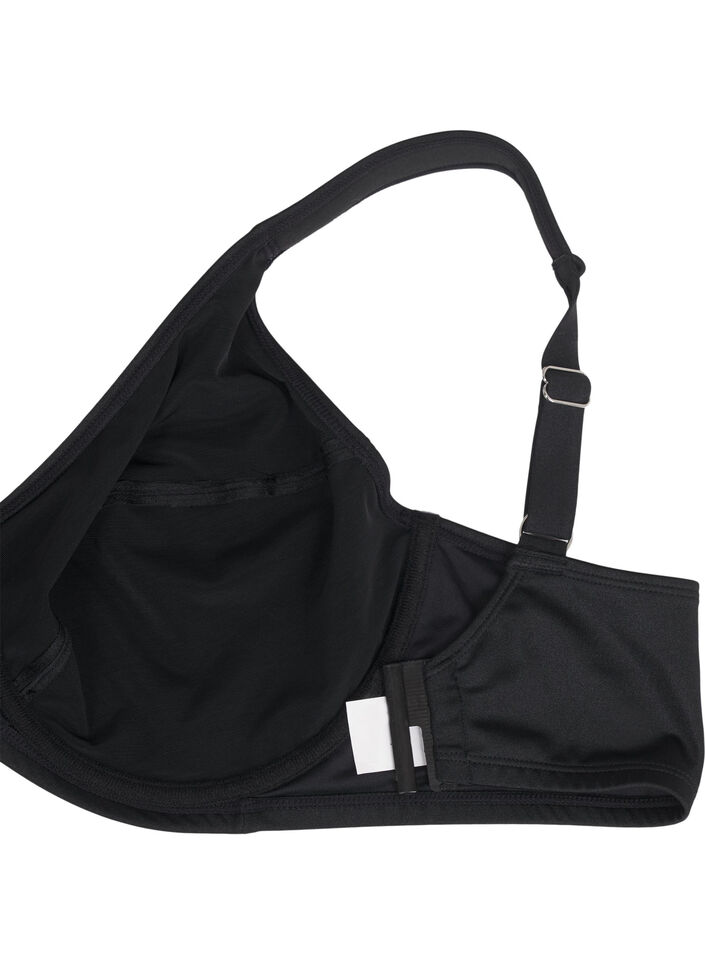 Volledig dekkende bikinitop met beugel, Zwart, Packshot image number 3