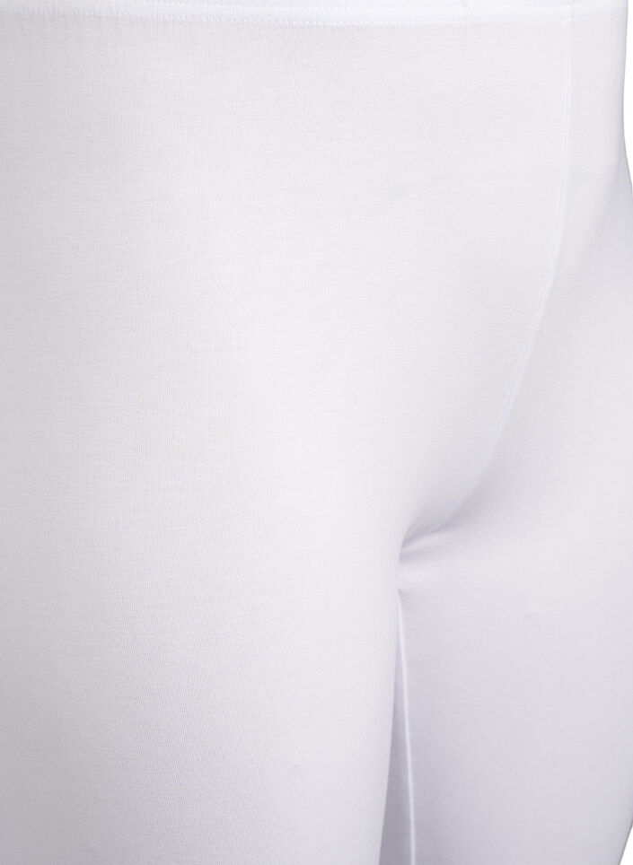 Basic 3/4 legging in viscose, Wit, Packshot image number 2