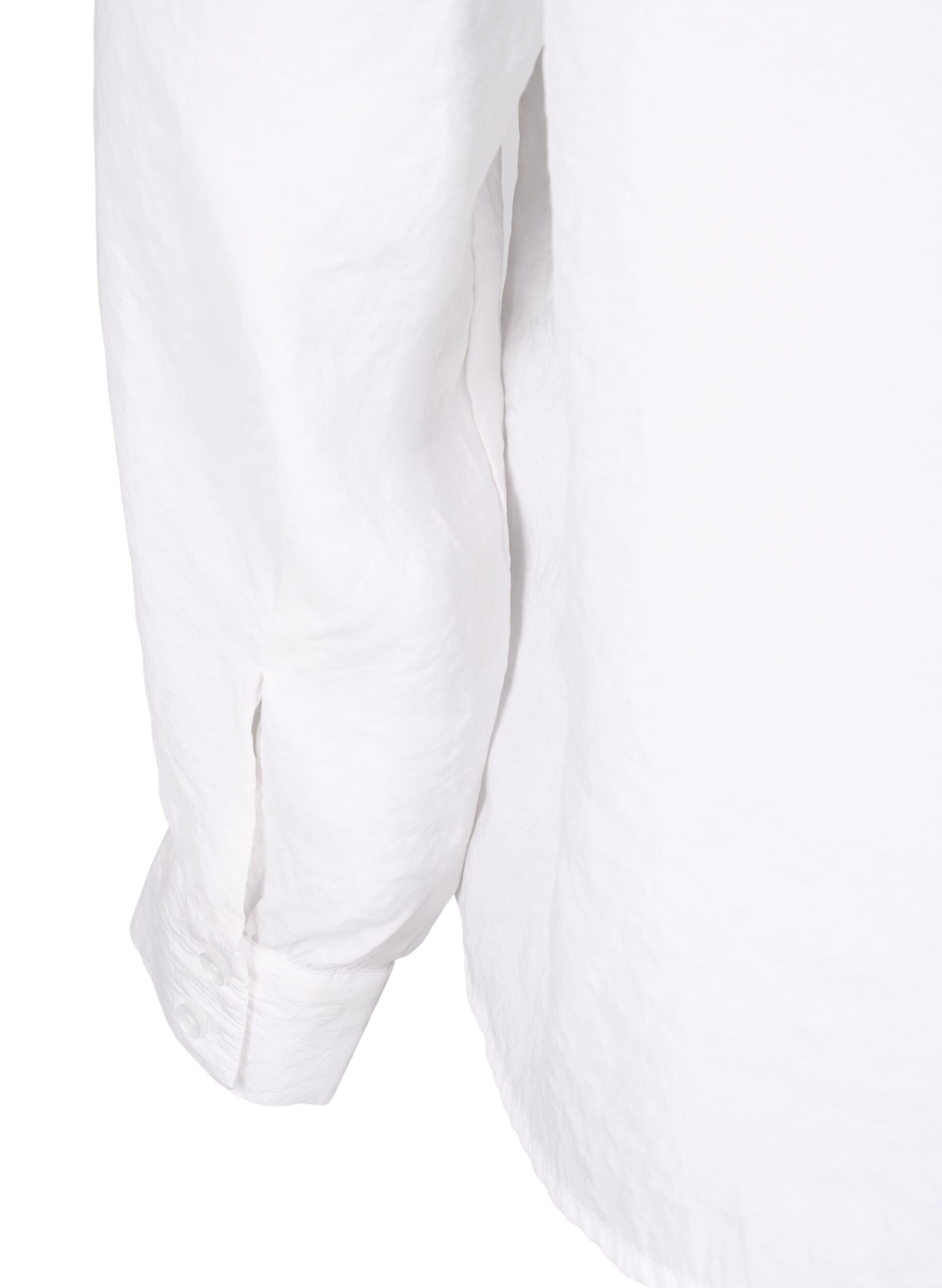 Zizzi Shirt met lange mouwen van Tencel &trade; Modal, Bright White, Packshot image number 4