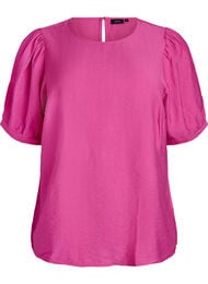 Viscose blouse met 1/2 mouwen, Roze
