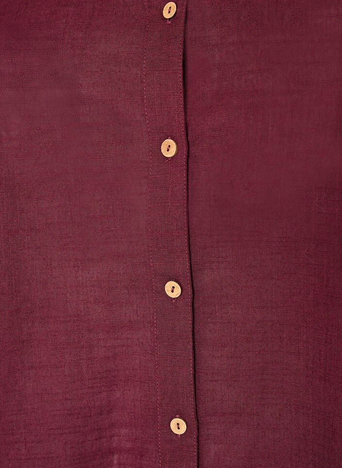 Katoenen blouse met een V-hals, Rood, Packshot image number 2