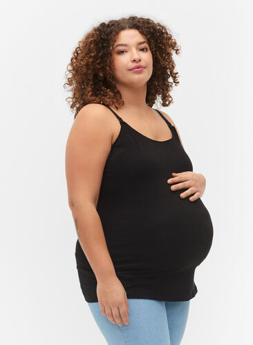 Zwangerschapstop met borstvoedingsfunctie, Black, Model image number 0