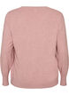 Gebreide blouse met ronde hals, Roze, Packshot image number 1