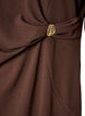 Jersey jurk met drapering en decoratieve gesp, Bruin, Packshot image number 3