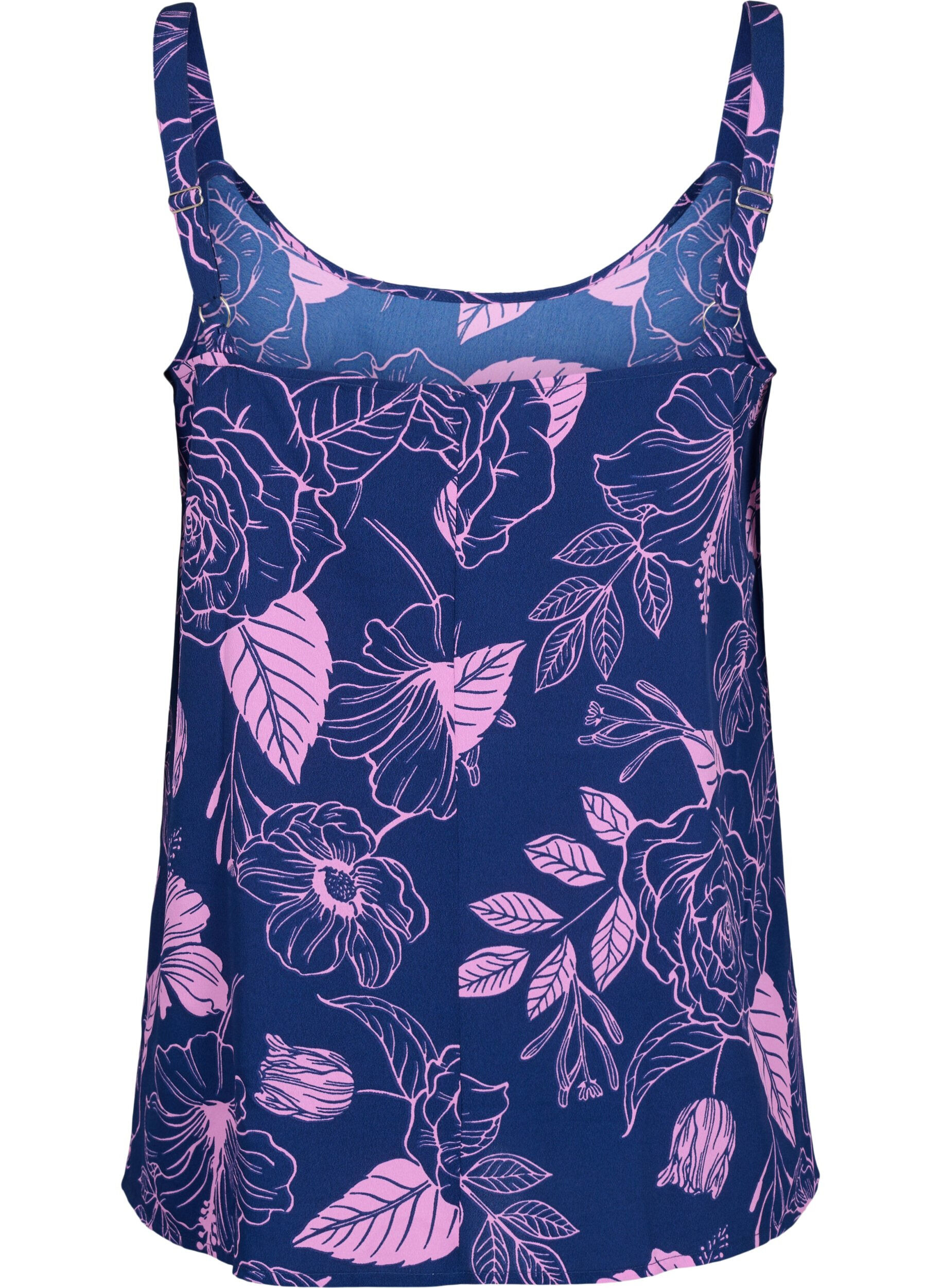 Zizzi FLASH - Top met print, Medieval Blue Flower, Packshot image number 1