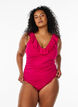 Badpak met ruches en afneembare vulling, Roze, Model image number 0