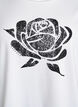 T-shirt in biologisch katoen met bloemenprint, B. White w. Rose, Packshot image number 2