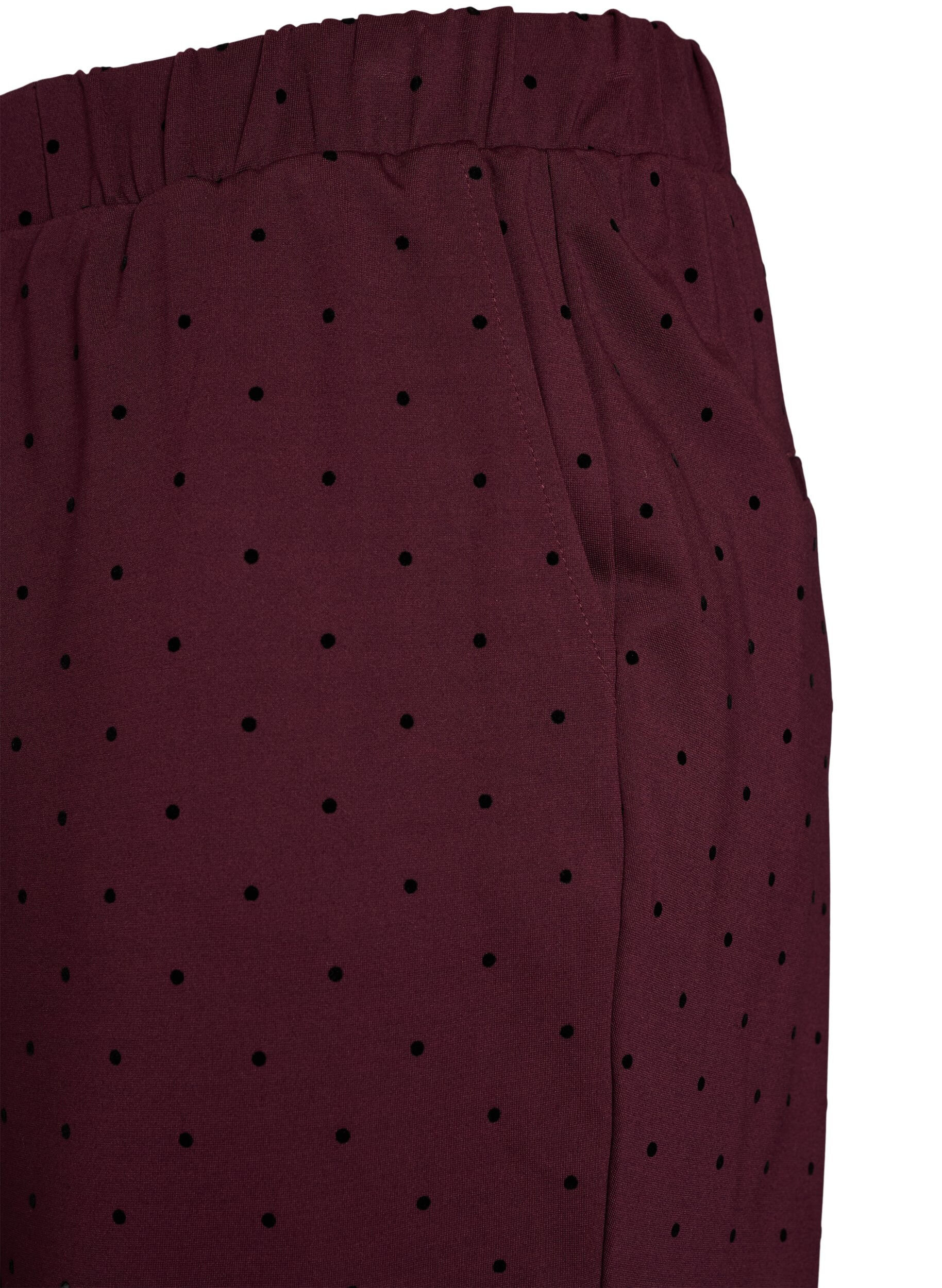 ZizziGespikkelde broek met een high waist en straight-fit pijpen, Rood, Packshot image number 2