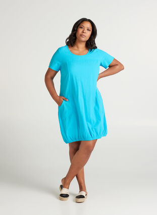 Comfortabele jurk, River Blue, Model image number 2