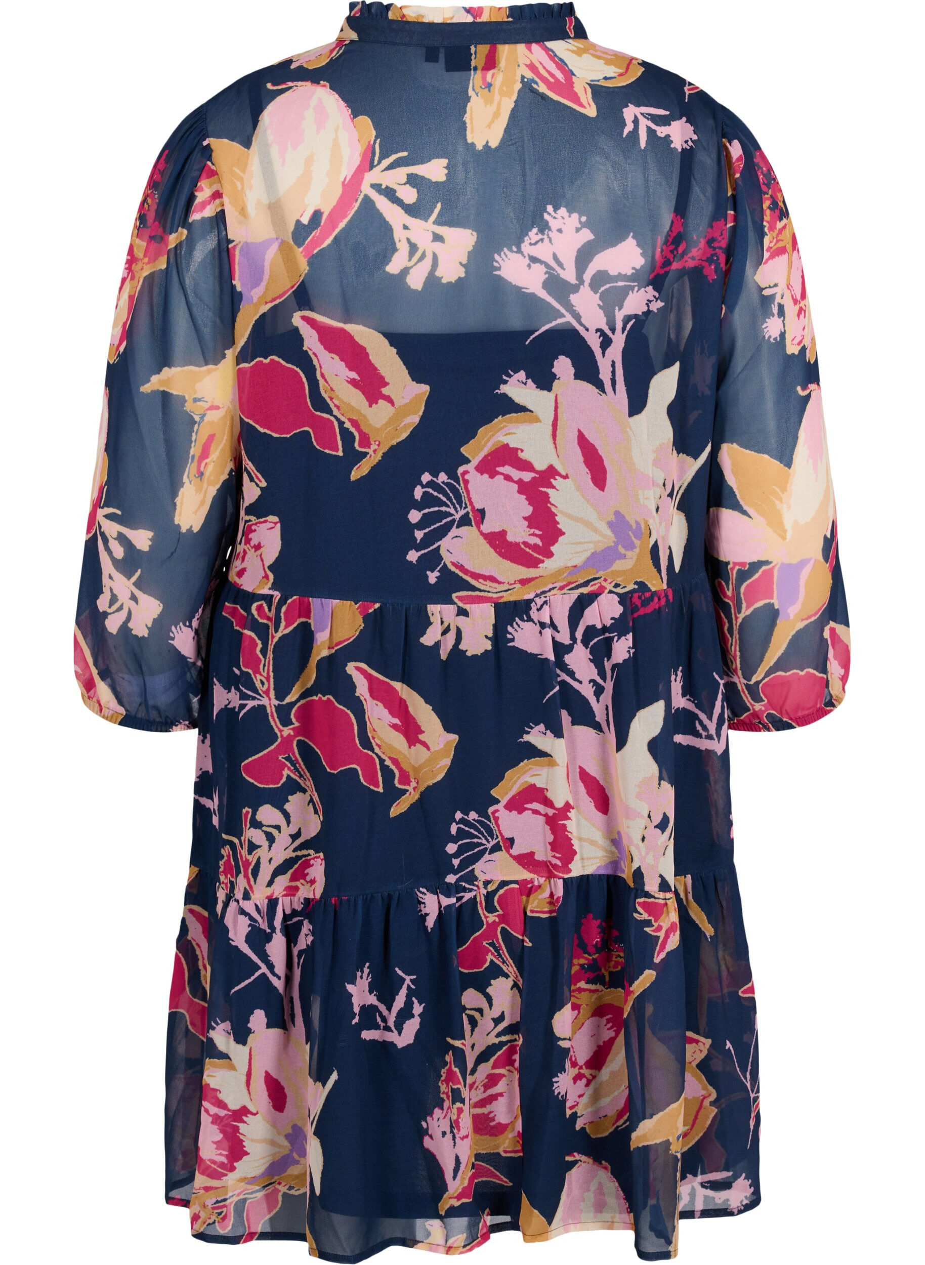 Zizzi Tuniek met bloemenprint en lurex, Big Flower AOP, Packshot image number 1