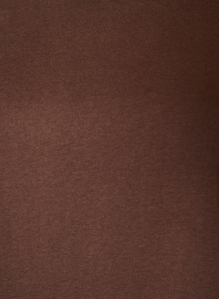 T-shirt met asymmetrische kanten zoom, Bruin, Packshot image number 2