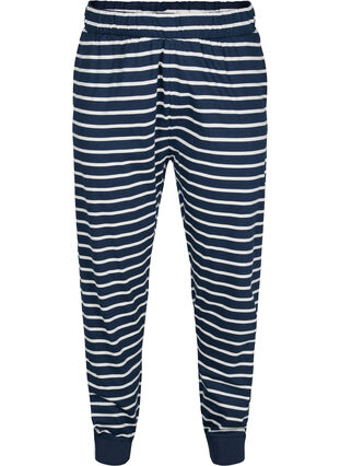 Pyjama broek in katoen, Navy Blazer Stripe , Packshot image number 0