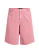 High-waist gekleurde denim bermudashorts, Rood, Packshot image number 0