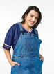 Midi denim overall jurk, Blue Denim, Model image number 2
