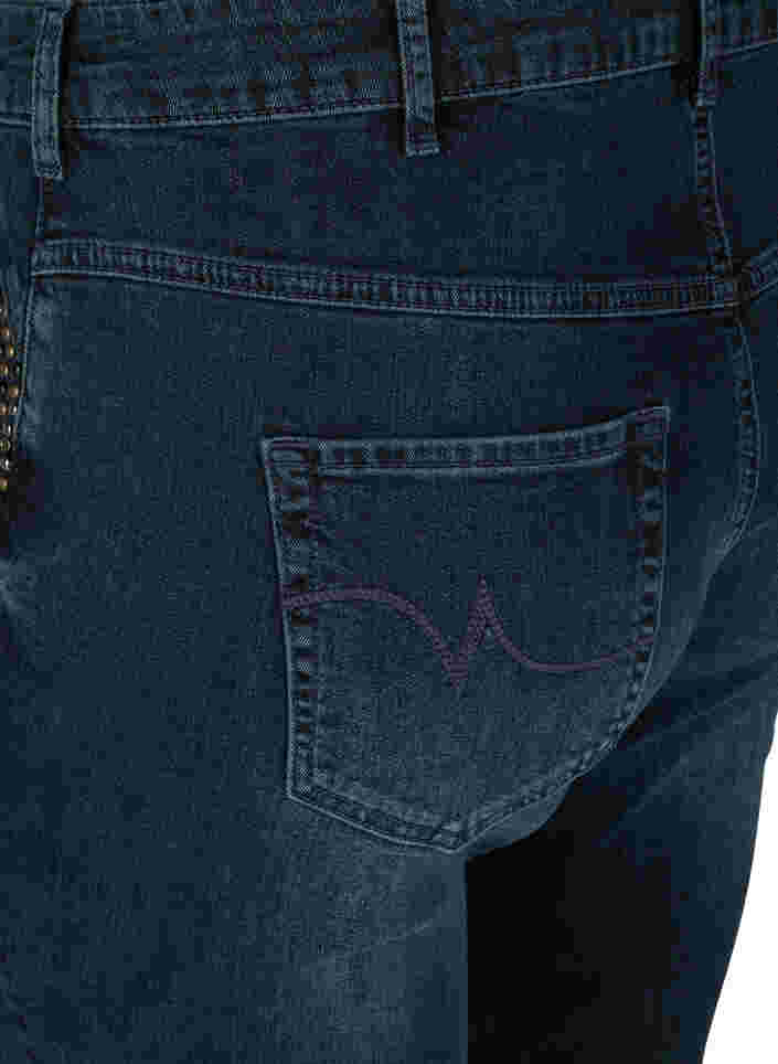 Slim fit Emily jeans met klinknagels, Dark blue, Packshot image number 3