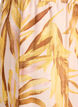 Viscose blouse met bladprint en ruches, Geel, Packshot image number 3