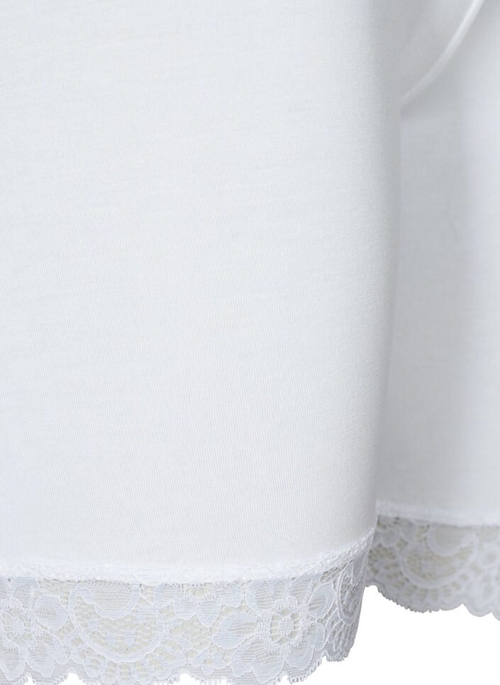 Fietsbroekje met kanten rand, Wit, Packshot image number 3