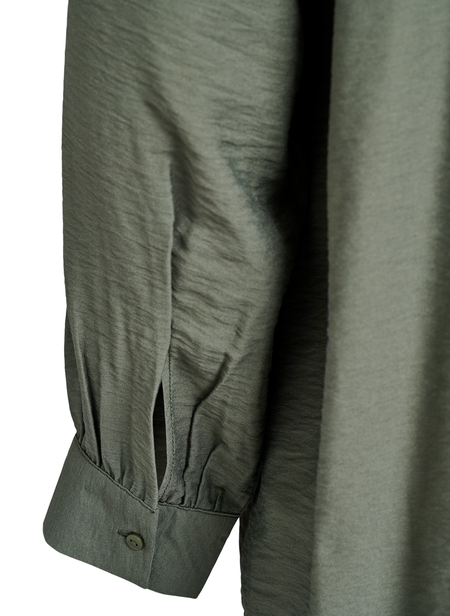 Zizzi Viscose shirt met A-lijn vorm, Groen, Packshot image number 3