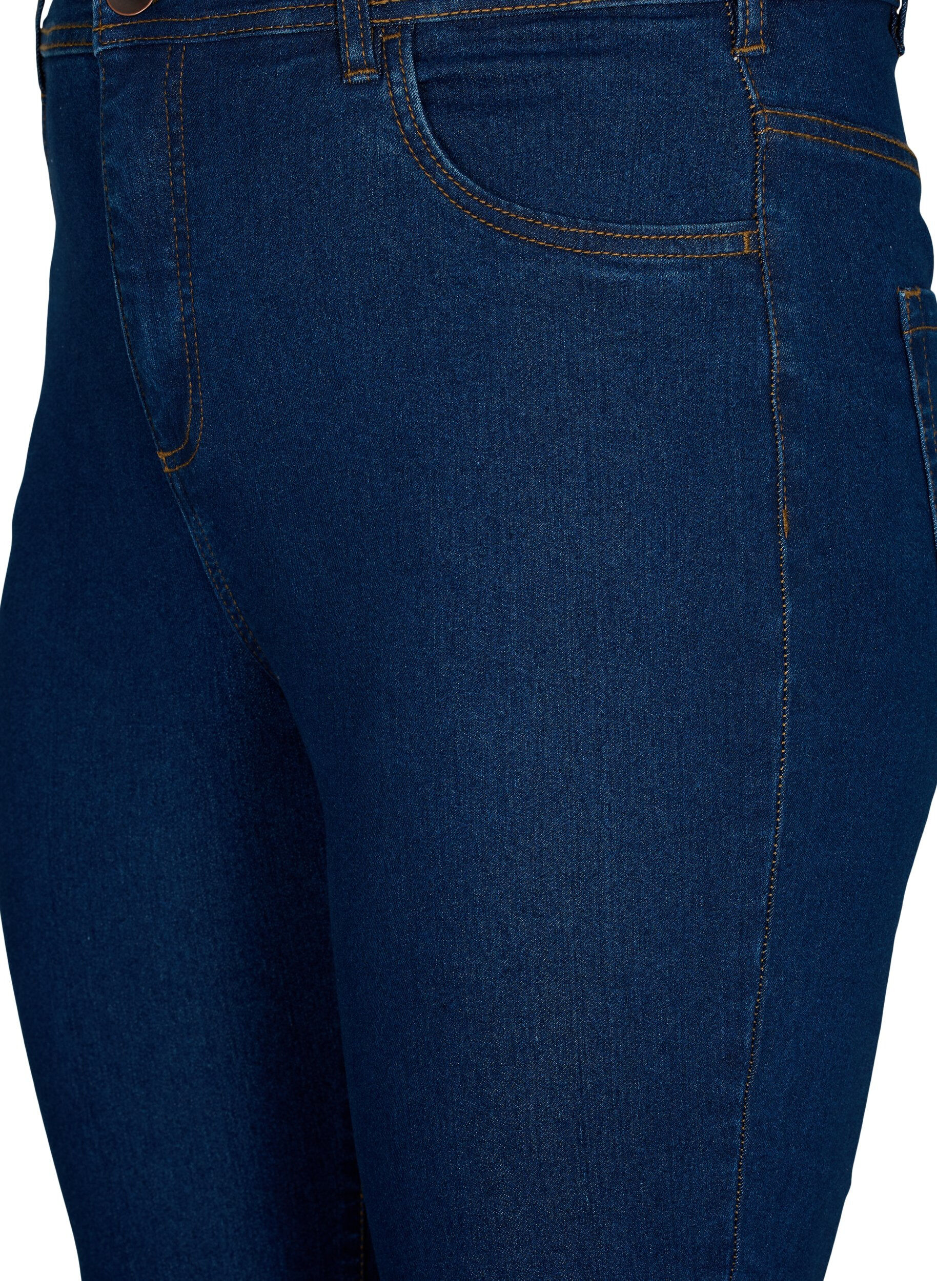Zizzi FLASH - Hoog getailleerde jeans met bootcut, Blauw, Packshot image number 2