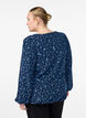 Blouse met lange mouwen met bloemenborduursel, Blauw, Model image number 2
