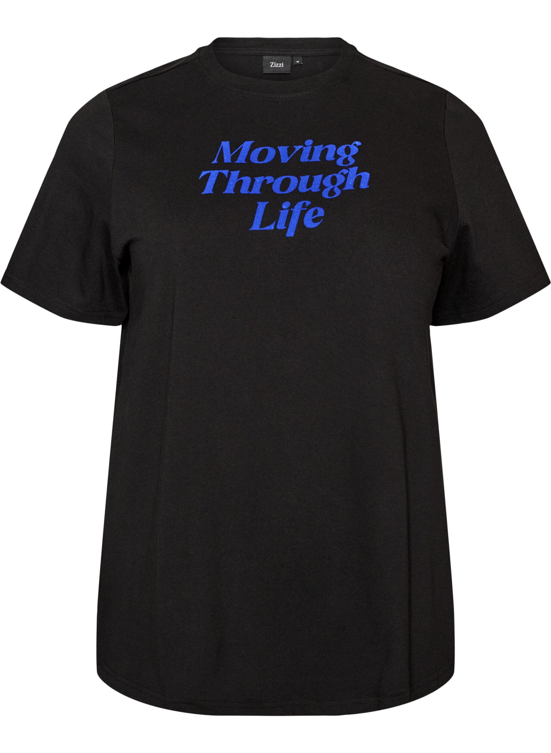 Katoenen T-shirt met tekstprint