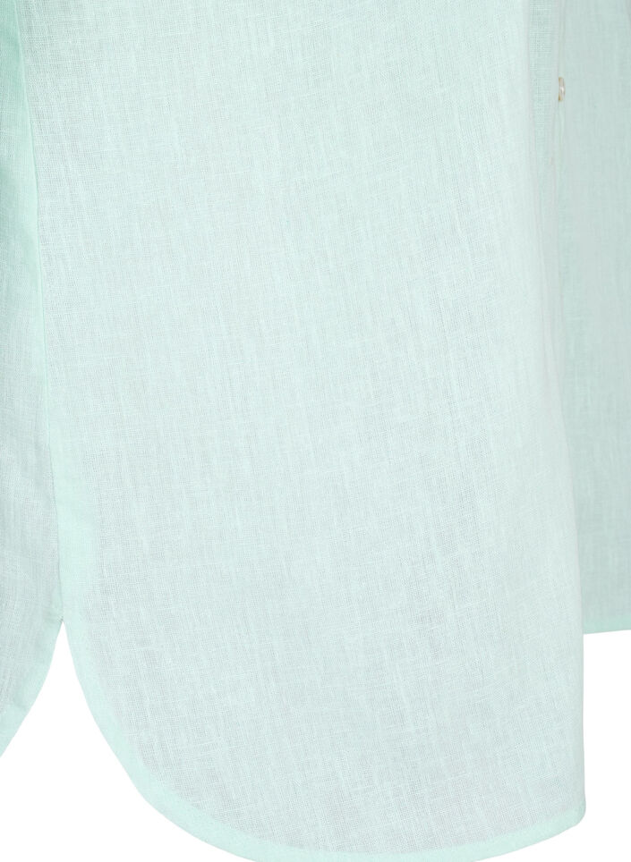 Overhemdblouse van katoen-linnenmix met knoopsluiting, Brook Green, Packshot image number 3
