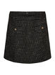 Korte boucl&eacute; rok, Zwart, Packshot image number 0