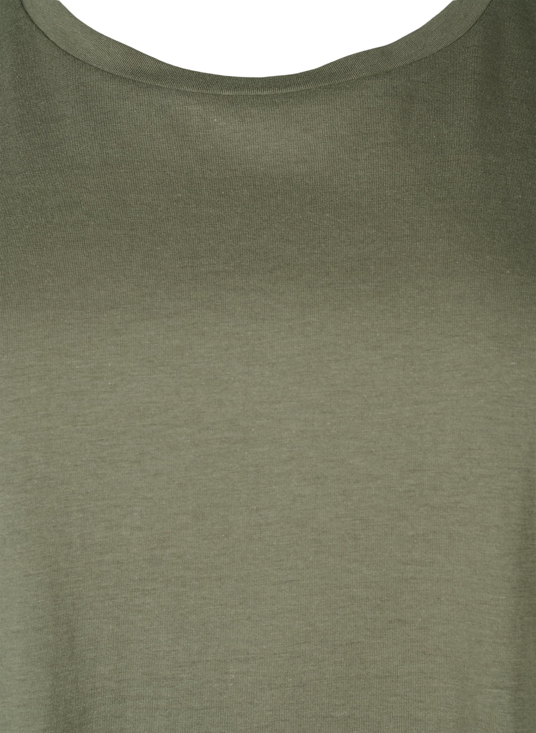 Zizzi 2-pack T-shirts met korte mouwen, Groen, Packshot image number 4