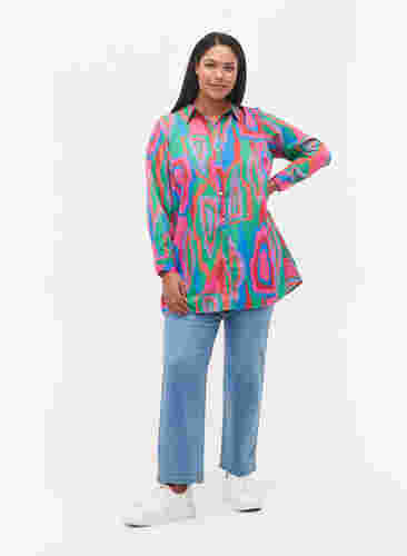 Lang shirt met opdruk, Colorfull Art Print, Model image number 2