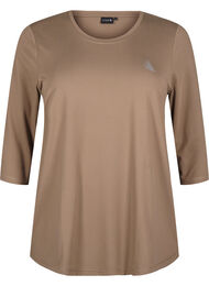 Sporttop met 3/4 mouwen, Beige