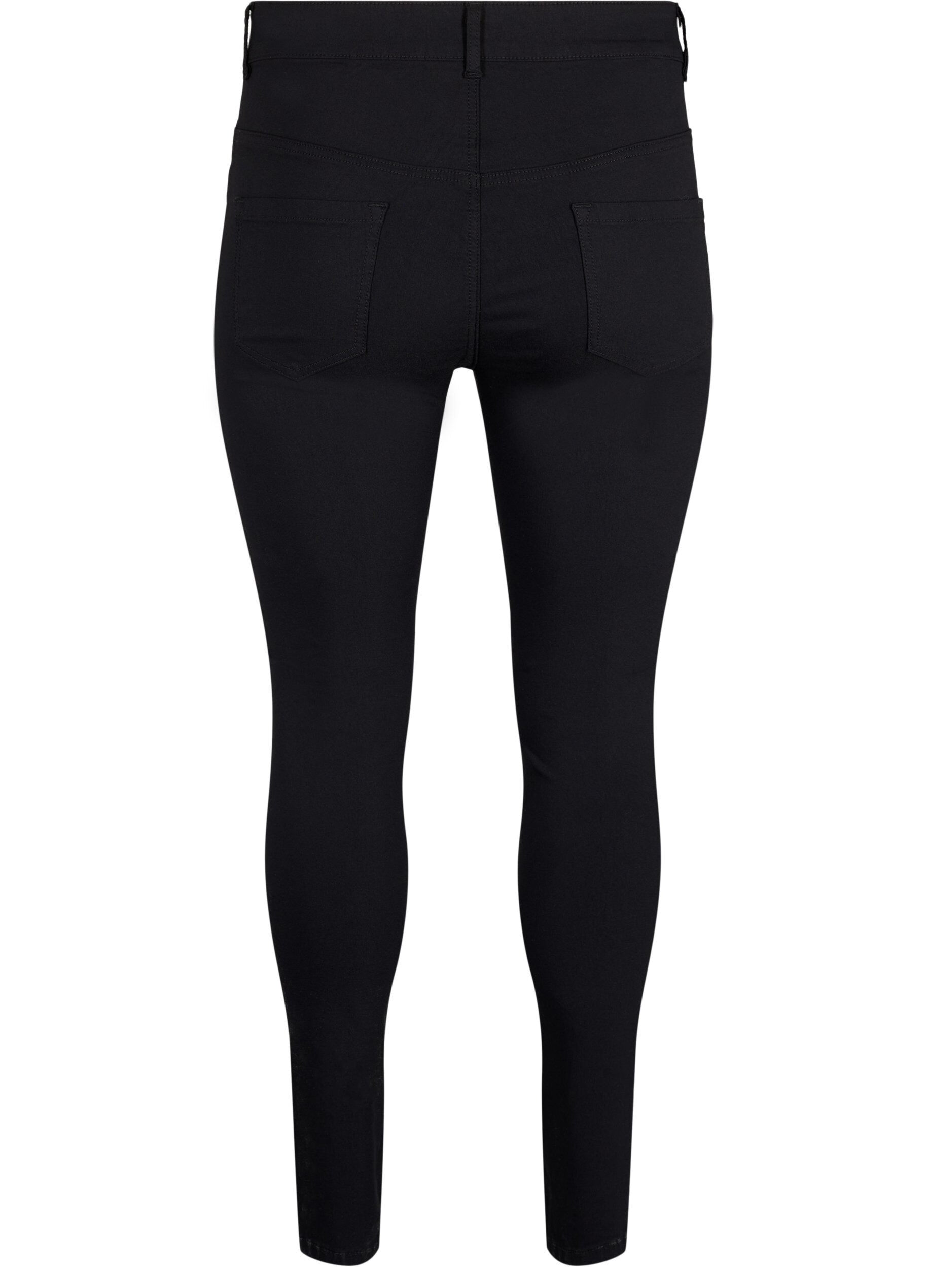 Zizzi Slim fit broek met zakken, Zwart, Packshot image number 1
