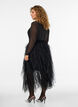 Midirok van tule met elastische tailleband, Zwart, Model image number 1