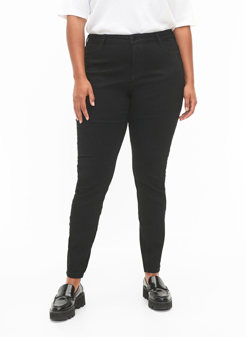 Jeggings van katoenmix, Black, Model image number 2