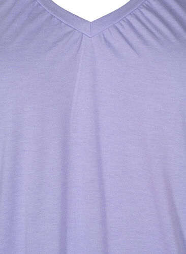 	 Gemêleerd t-shirt met elastische rand, Lavender Mél, Packshot image number 2