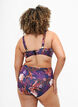 Bikinibroekje met bloemen en hoge taille, Paars, Model image number 1