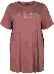 Oversized slaap t-shirt van biologisch katoen, Rose Brown W. Relax 