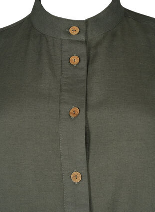 Overhemd van linnenmix met zakken, Thyme, Packshot image number 2