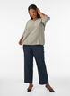 Blouse van viscose met patroon en 3/4-mouwen, Groen, Model image number 1